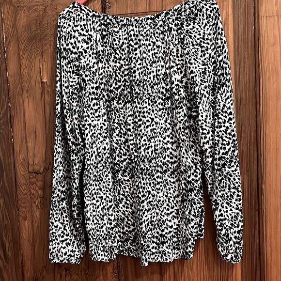 Leopard Blouse…no flaws! Only worn once! Rec’vd lots compliments..cleaning out - Picture 2 of 5